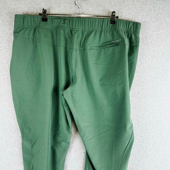 Eddie Bauer Womans Sz XXL Traveler Pants Pull On Green Hiking Camping Ankle - Picture 6 of 9